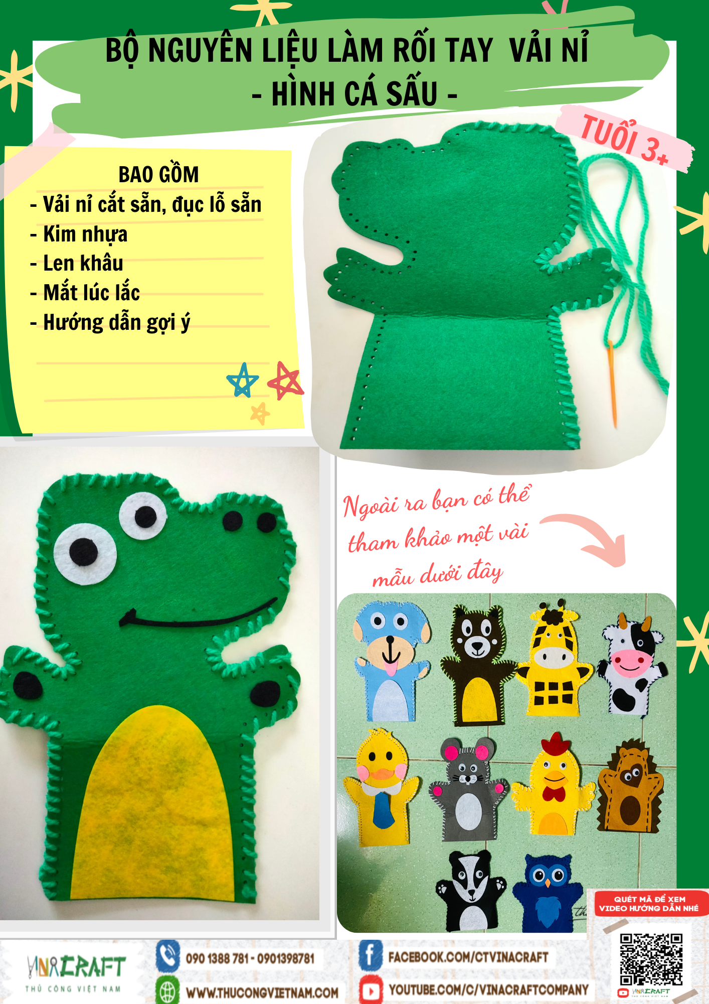 Kit rối tay cá sấu